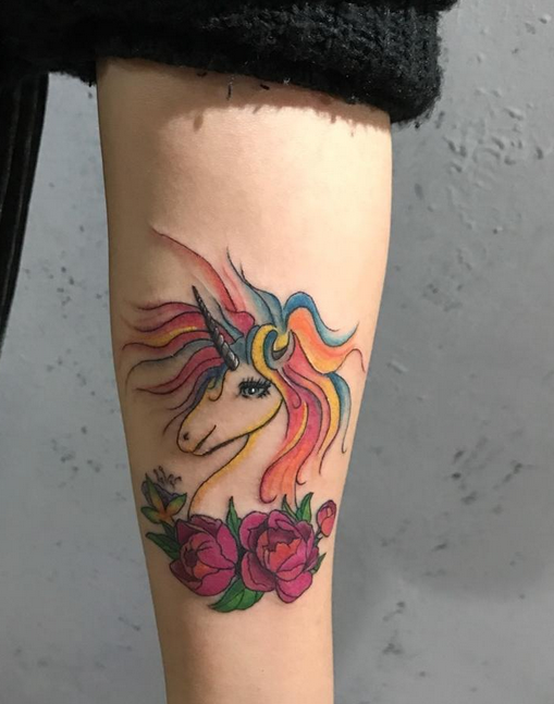 Einhorn-Tattoo-Design