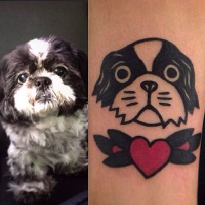 Tattoo-Design für einen Hund